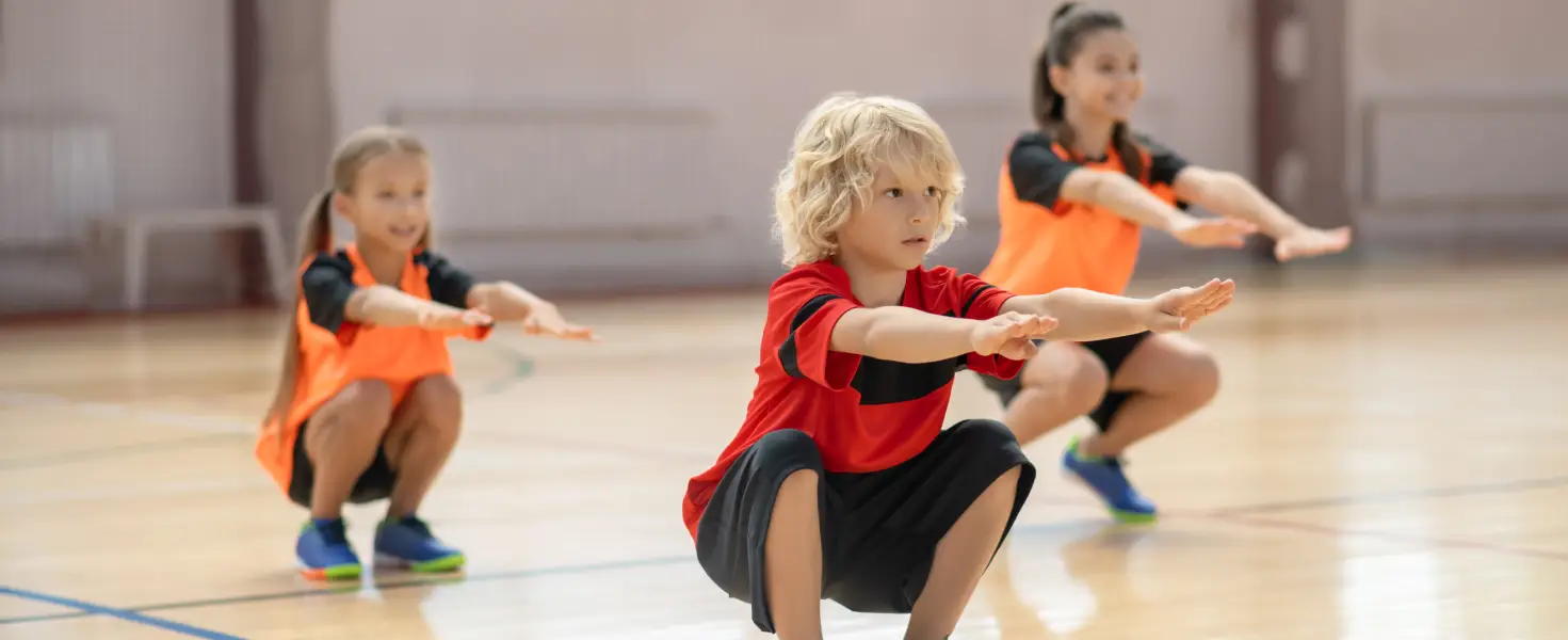 kids exercising