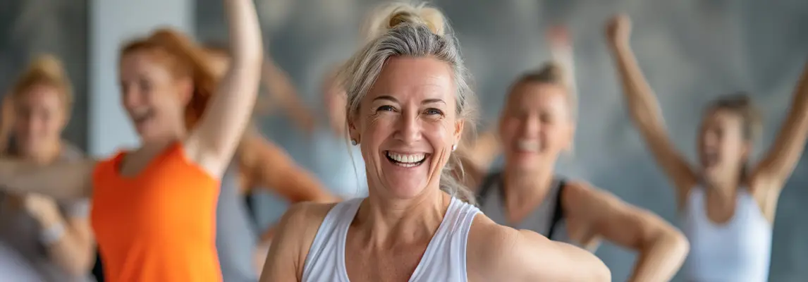 woman at an exercise class